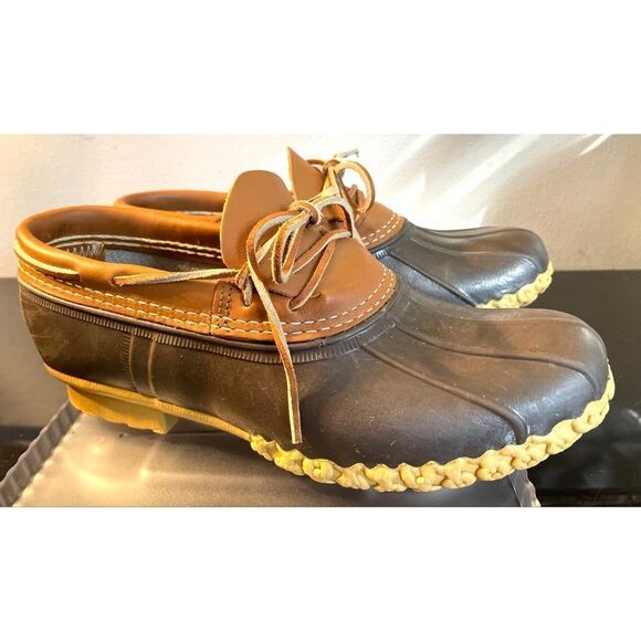 L.L. Bean Men\'s Bean Boots, Rubber Mocs Size 8 Medium Brown/Tan main image 10